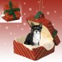 RGBD06A Chihuahua, Black & White Red Gift Box Ornament