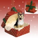 RGBD08A German Shepherd, Tan & Black Red Gift Box Ornament
