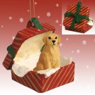 RGBD09 Golden Retriever  Red Gift Box Ornament