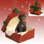 RGBD101B Doberman, Red, Uncropped Red Gift Box Ornament