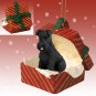RGBD103A Schnauzer, Black, Uncropped Red Gift Box Ornament