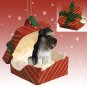 RGBD103B Schnauzer, Gray, Uncropped Red Gift Box Ornament