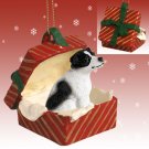 RGBD105B Jack Russell Terrier, Black & White, Smooth Coat Red Gift Box Ornament