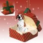RGBD106A Pointer, Brown & White Red Gift Box Ornament