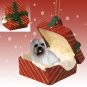 RGBD10A Lhasa Apso, Gray Red Gift Box Ornament