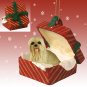 RGBD10C Lhasa Apso, Blonde Red Gift Box Ornament