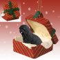 RGBD10D Lhasa Apso, Black Red Gift Box Ornament