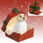 RGBD116 Clumber Spaniel Red Gift Box Ornament