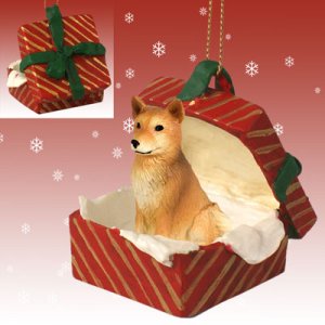 RGBD117 Finnish Spitz Red Gift Box Ornament