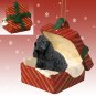RGBD15B Cocker Spaniel, Black Red Gift Box Ornament