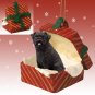 RGBD18B Pug, Black Red Gift Box Ornament