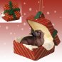 RGBD19A Dachshund, Red, Red Gift Box Ornament
