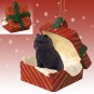 RGBD21A Chow, Black Red Gift Box Ornament