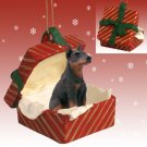 RGBD25B Doberman, Red, Red Gift Box Ornament