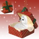RGBD26E Shih Tzu, White Red Gift Box Ornament