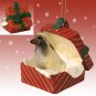 RGBD28B Afghan, Tan & White Red Gift Box Ornament