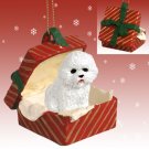 RGBD29 Bichon Frise Red Gift Box Ornament