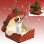 RGBD31 Saint Bernard, Rough Coat Red Gift Box Ornament