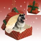 RGBD32 Keeshond Red Gift Box Ornament