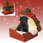 RGBD40B Shar Pei, Black Red Gift Box Ornament