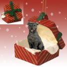 RGBD48 Staffordshire Bull Terrier, Brindle  Red Gift Box Ornament