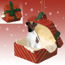 RGBD50A Fox Terrier, Brown & White Red Gift Box Ornament