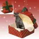 RGBD54C Greyhound, Brindle Red Gift Box Ornament