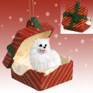 RGBD83 American Eskimo Miniature Red Gift Box Ornament