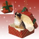 RGBD99A Australian Shepherd Brown Red Gift Box Ornament