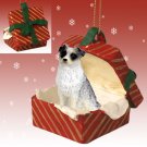 RGBD99B Australian Shepherd Blue Red Gift Box Ornament