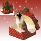 RGBD99D Australian Shepherd Brown, Docked Red Gift Box Ornament