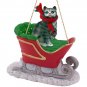 SLC01 Shorthair Silver Tabby Sleigh Ride Ornament