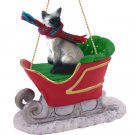 SLC18 Siamese Sleigh Ride Ornament