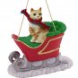 SLC23 Manx Red Tabby Sleigh Ride Ornament