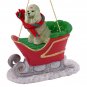 SLD01B Poodle, Gray Sleigh Ride Ornament