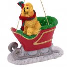 SLD01C Poodle, Apricot Sleigh Ride Ornament