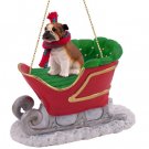 SLD05A Bulldog Sleigh Ride Ornament