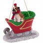 SLD05A Bulldog Sleigh Ride Ornament