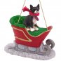 SLD06A Chihuahua, Black & White Sleigh Ride Ornament