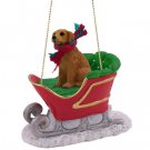 SLD09 Golden Retriever  Sleigh Ride Ornament
