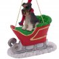 SLD103B Schnauzer, Gray, Uncropped Sleigh Ride Ornament
