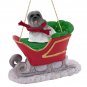 SLD10A Lhasa Apso, Gray Sleigh Ride Ornament