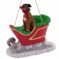 SLD111 Italian Greyhound Sleigh Ride Ornament
