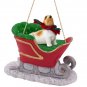 SLD113 Basset Griffon Vendeen Sleigh Ride Ornament
