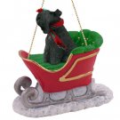 SLD114 Kerry Blue Terrier Sleigh Ride Ornament