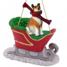 SLD118 Collie, Smooth Hair Sleigh Ride Ornament