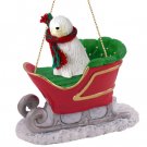 SLD119 Komondor Sleigh Ride Ornament