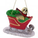 SLD120 Dandie Dinmont Sleigh Ride Ornament