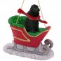 SLD121B English Cocker Spaniel, Black Sleigh Ride Ornament