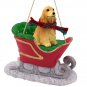 SLD121C English Cocker Spaniel, Blonde Sleigh Ride Ornament